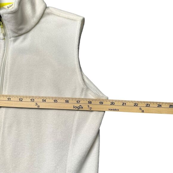 Woolrich Fleece Full Zip Vest Sleeveless Pockets Women’s M White Polyester Warm - Picture 6 of 8